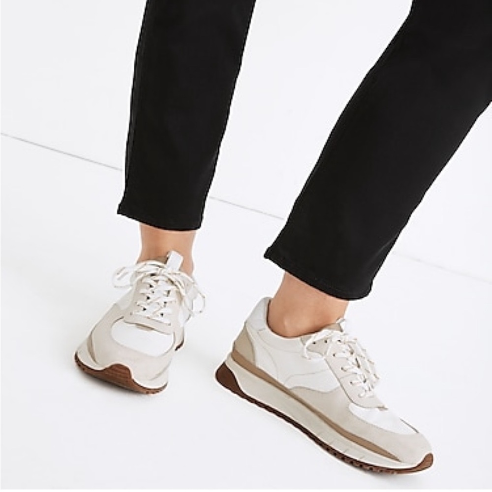 Madewell Kickoff Trainer Sneakers Low Top Old School Retro Leather Shoes Sz 8
